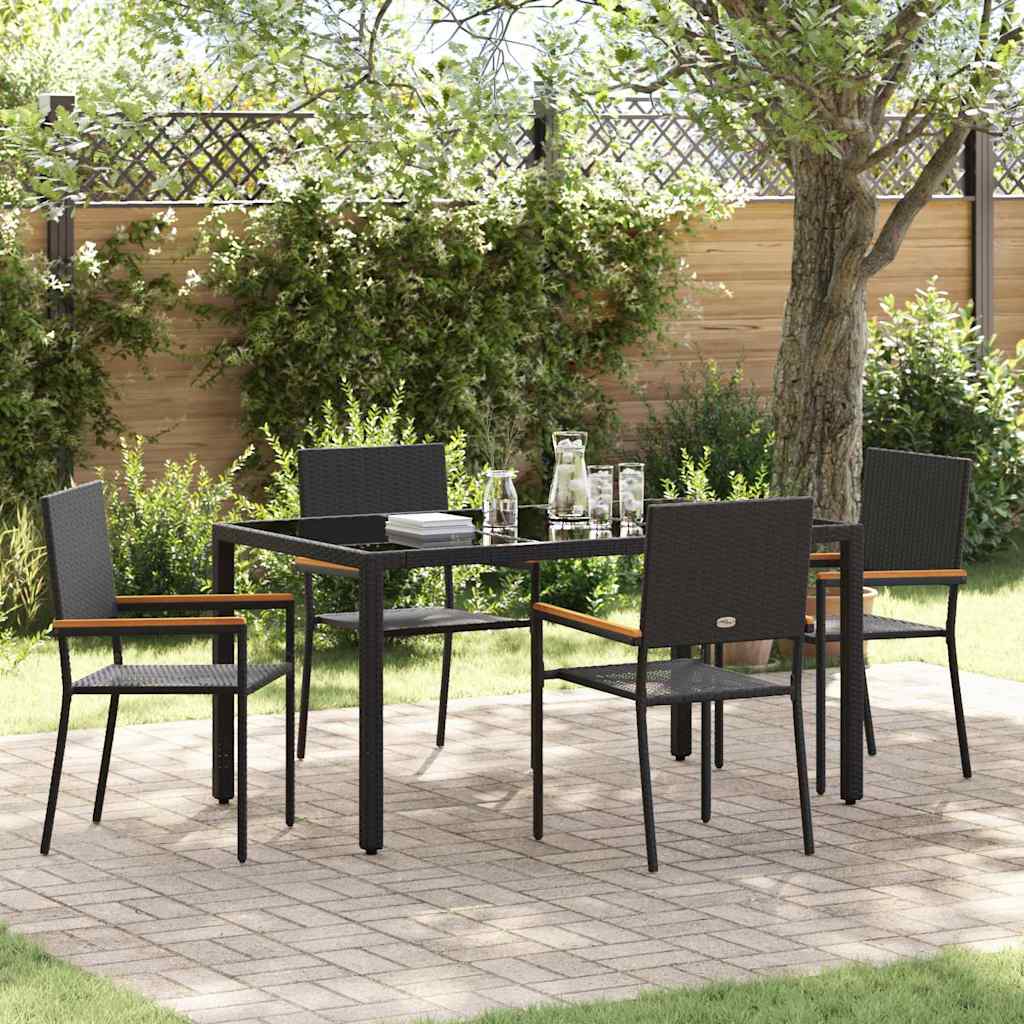 Tuin Eetset 3 Pcs 90 X 90 X 75 Cm Poly Rattan