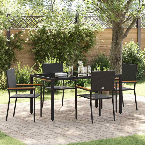 Tuin Eetset 3 Pcs 90 X 90 X 75 Cm Poly Rattan