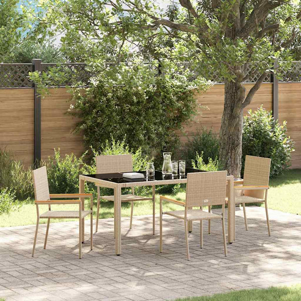 Tuin Eetset 3 Pcs 90 X 90 X 75 Cm Poly Rattan
