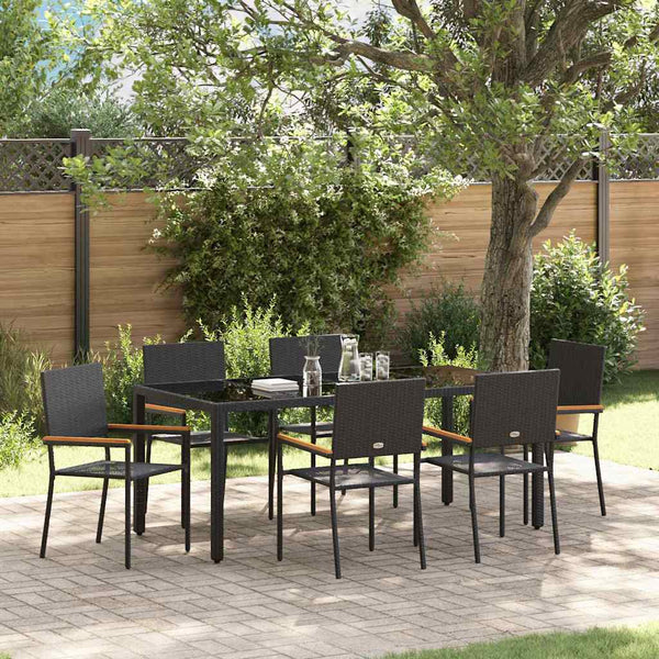 Tuin Eetset 3 Pcs 90 X 90 X 75 Cm Poly Rattan