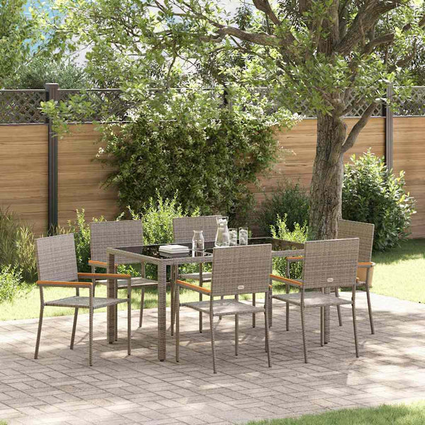 Tuin Eetset 3 Pcs 90 X 90 X 75 Cm Poly Rattan