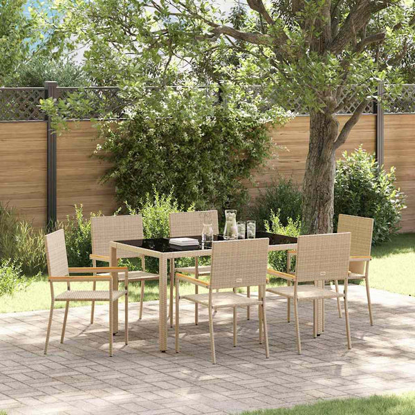 Tuin Eetset 3 Pcs 90 X 90 X 75 Cm Poly Rattan
