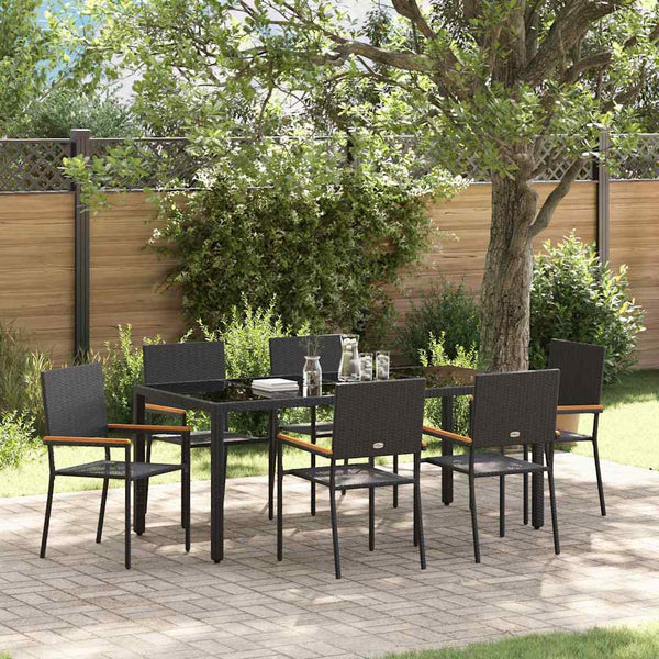 Tuin Eetset 3 Pcs 90 X 90 X 75 Cm Poly Rattan