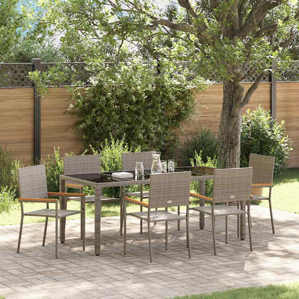 Tuin Eetset 3 Pcs 90 X 90 X 75 Cm Poly Rattan