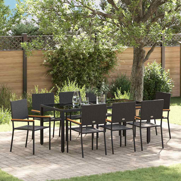 Tuin Eetset 3 Pcs 90 X 90 X 75 Cm Poly Rattan
