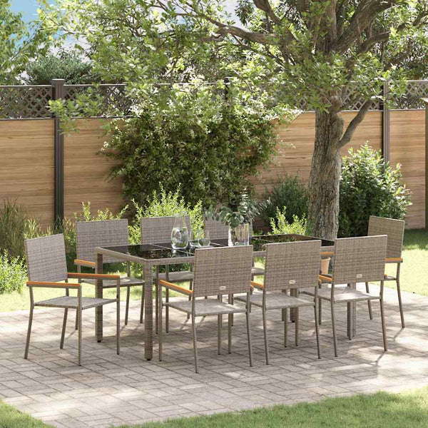 Tuin Eetset 3 Pcs 90 X 90 X 75 Cm Poly Rattan