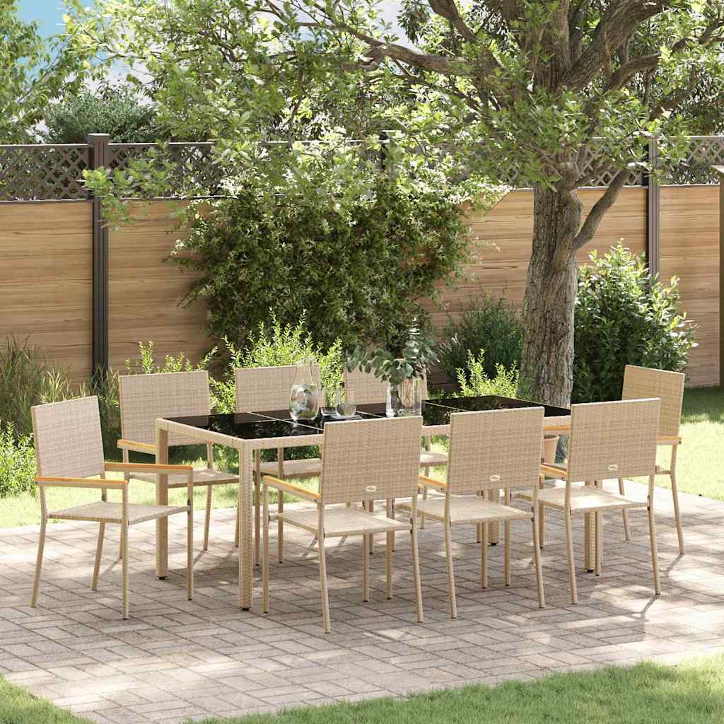 Tuin Eetset 3 Pcs 90 X 90 X 75 Cm Poly Rattan
