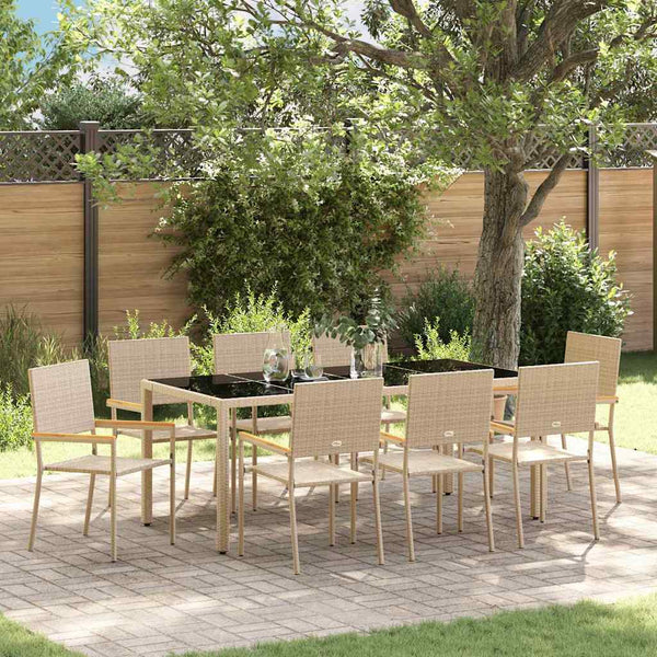 Tuin Eetset 3 Pcs 90 X 90 X 75 Cm Poly Rattan