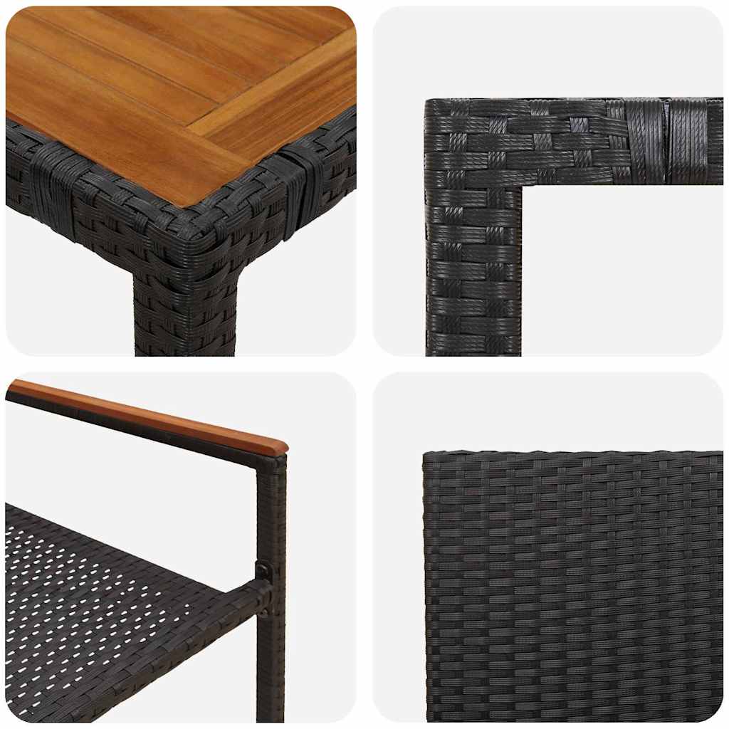 Tuin Eetset 7 Pcs 190 X 90 X 75 Cm Poly Rattan