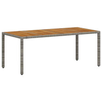 Tuin Eetset 9 Pcs 190 X 90 X 75 Cm Poly Rattan