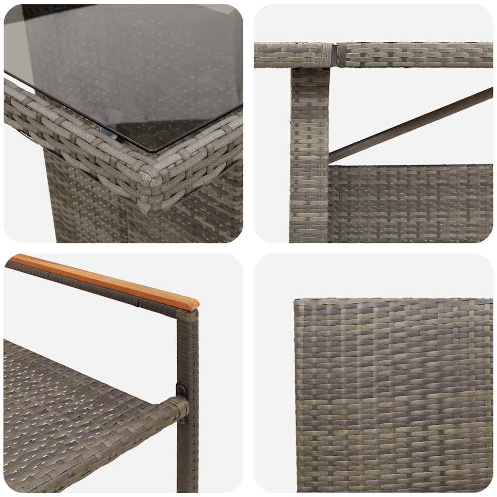 Tuin Eetset 9 Pcs Poly Riet