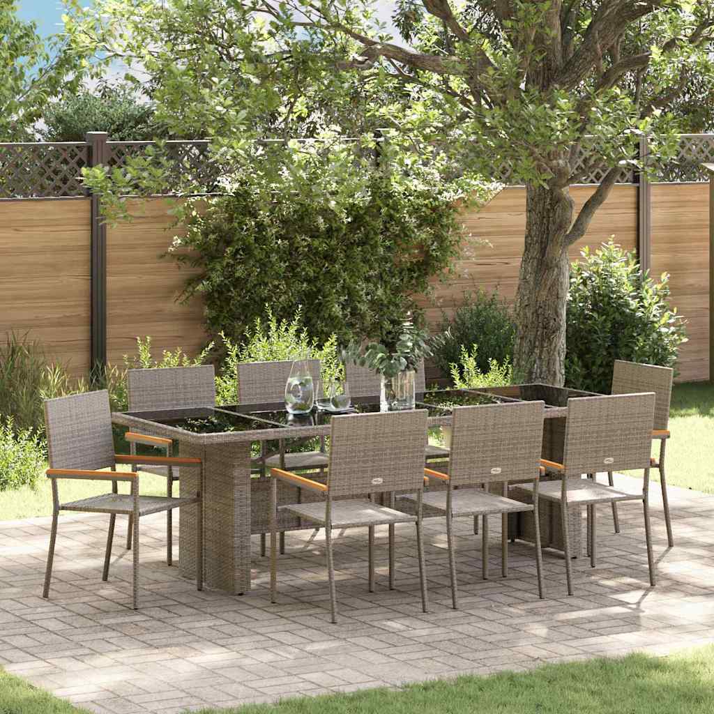Tuin Eetset 9 Pcs Poly Riet