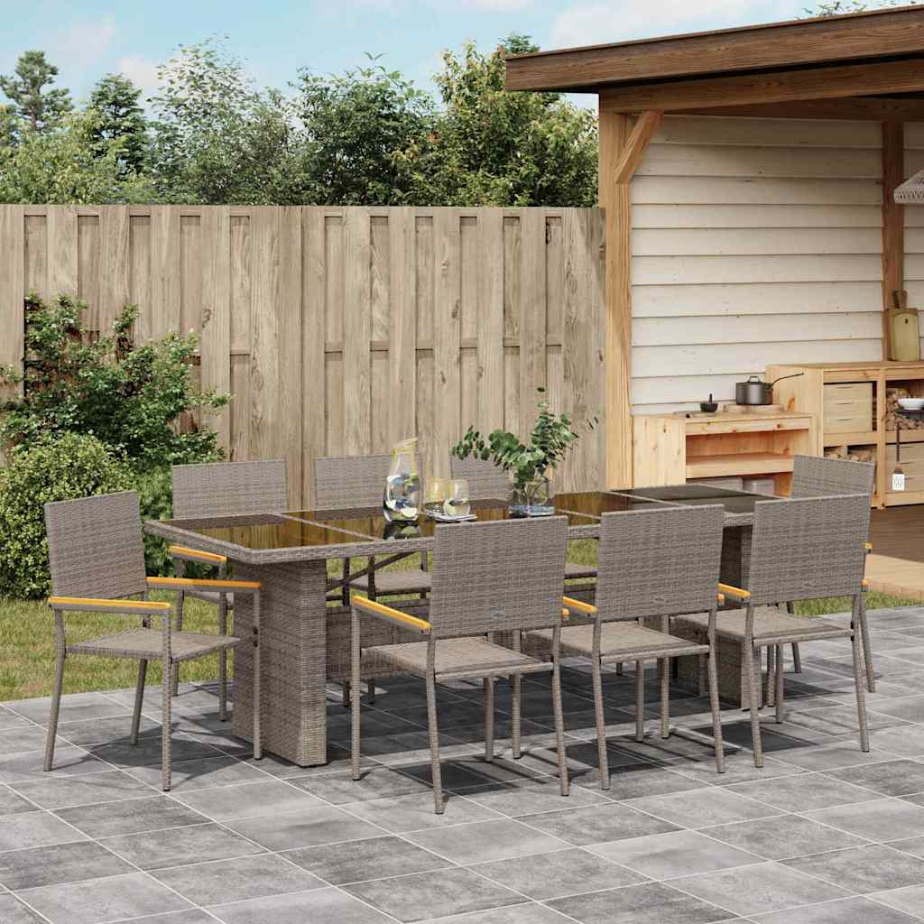 Tuin Eetset 9 Pcs Poly Riet