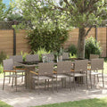 Tuin Eetset 11 Pcs Poly Riet