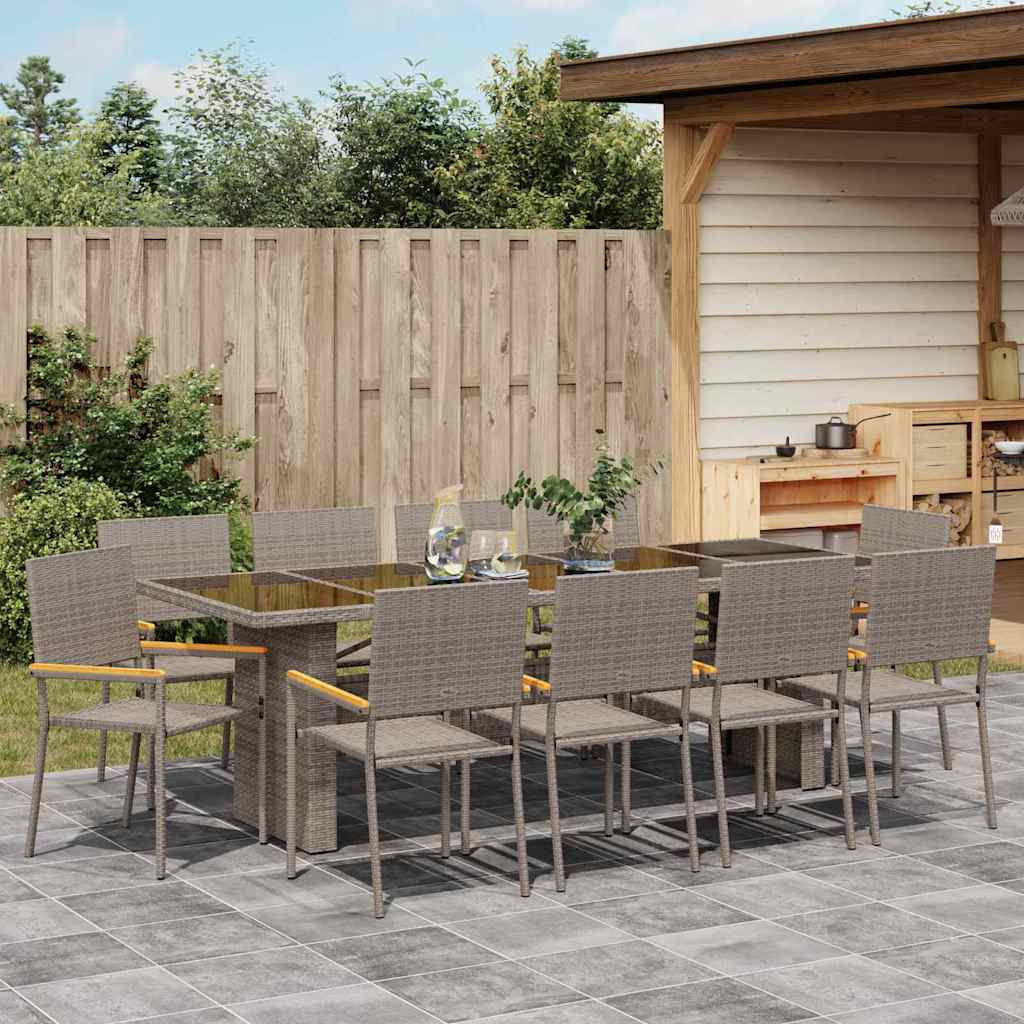 Tuin Eetset 11 Pcs Poly Riet
