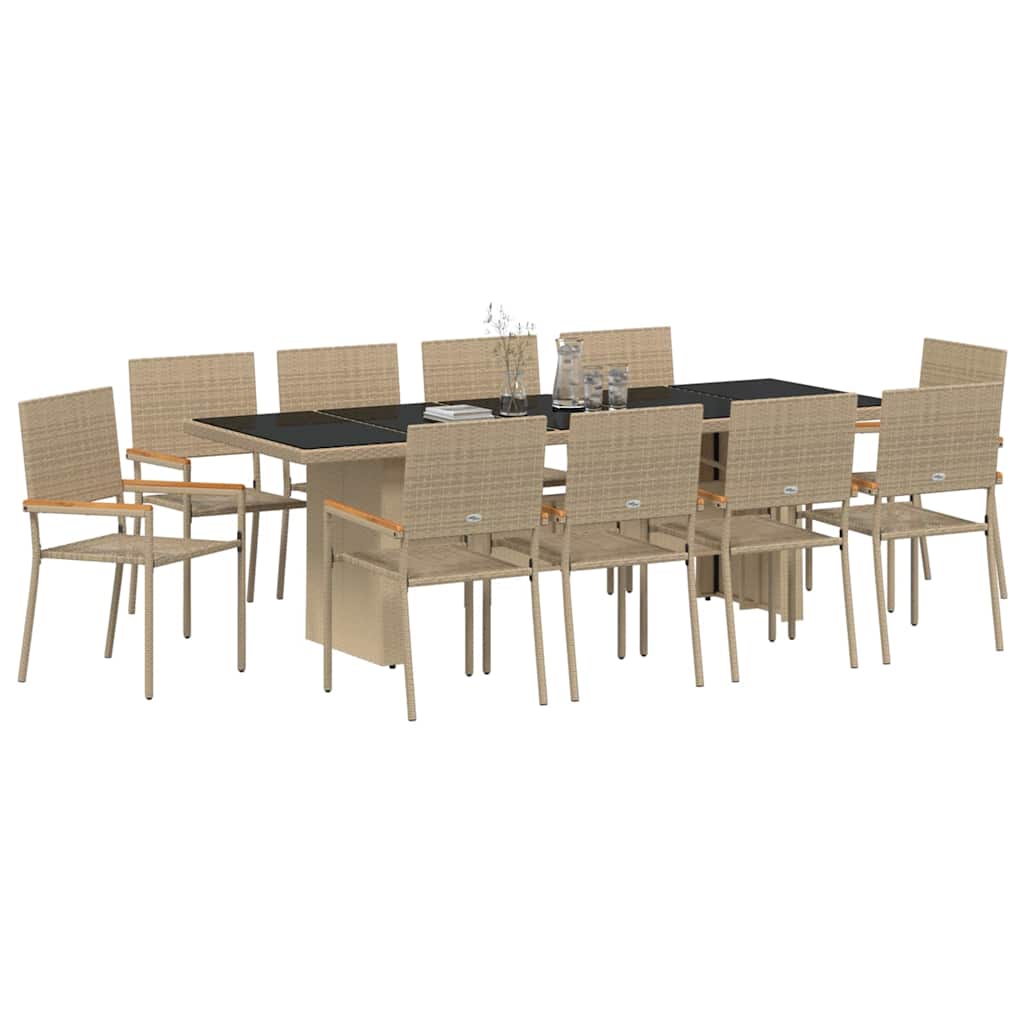 Tuin Eetset 11 Pcs Poly Riet
