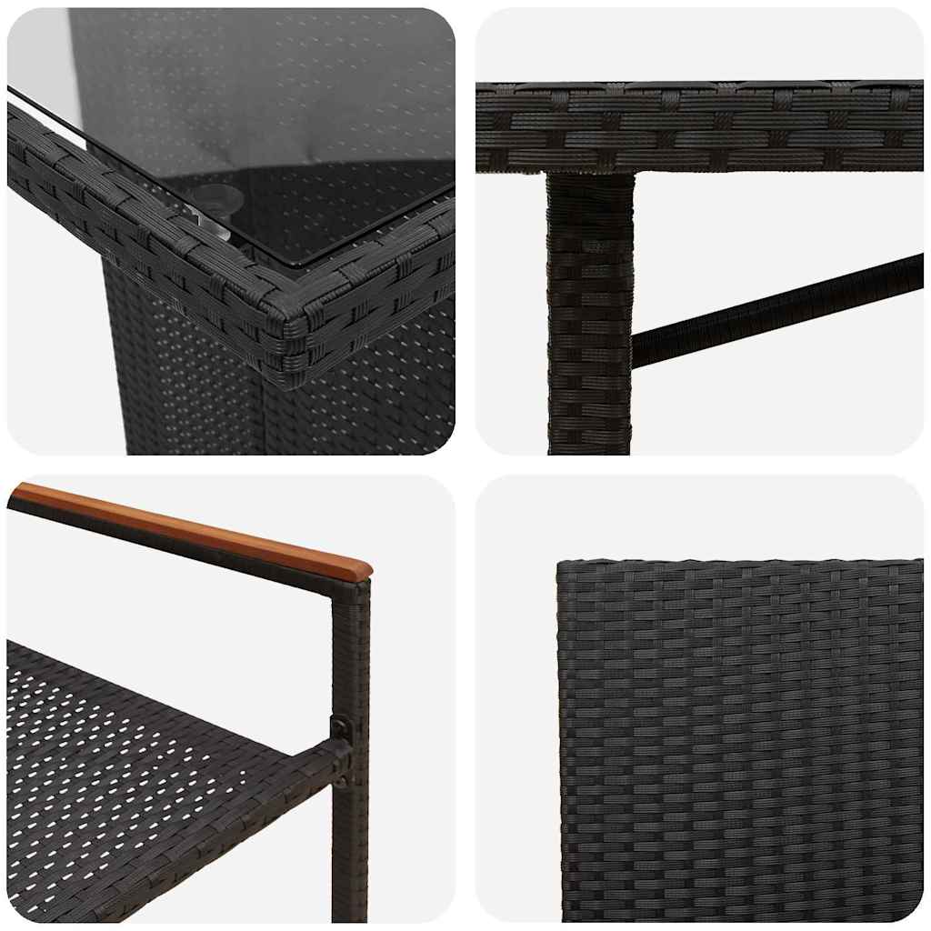 Tuin Eetset 7 Pcs 190 X 80 X 75 Cm Poly Rattan