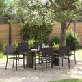 Tuin Eetset 7 Pcs 190 X 80 X 75 Cm Poly Rattan