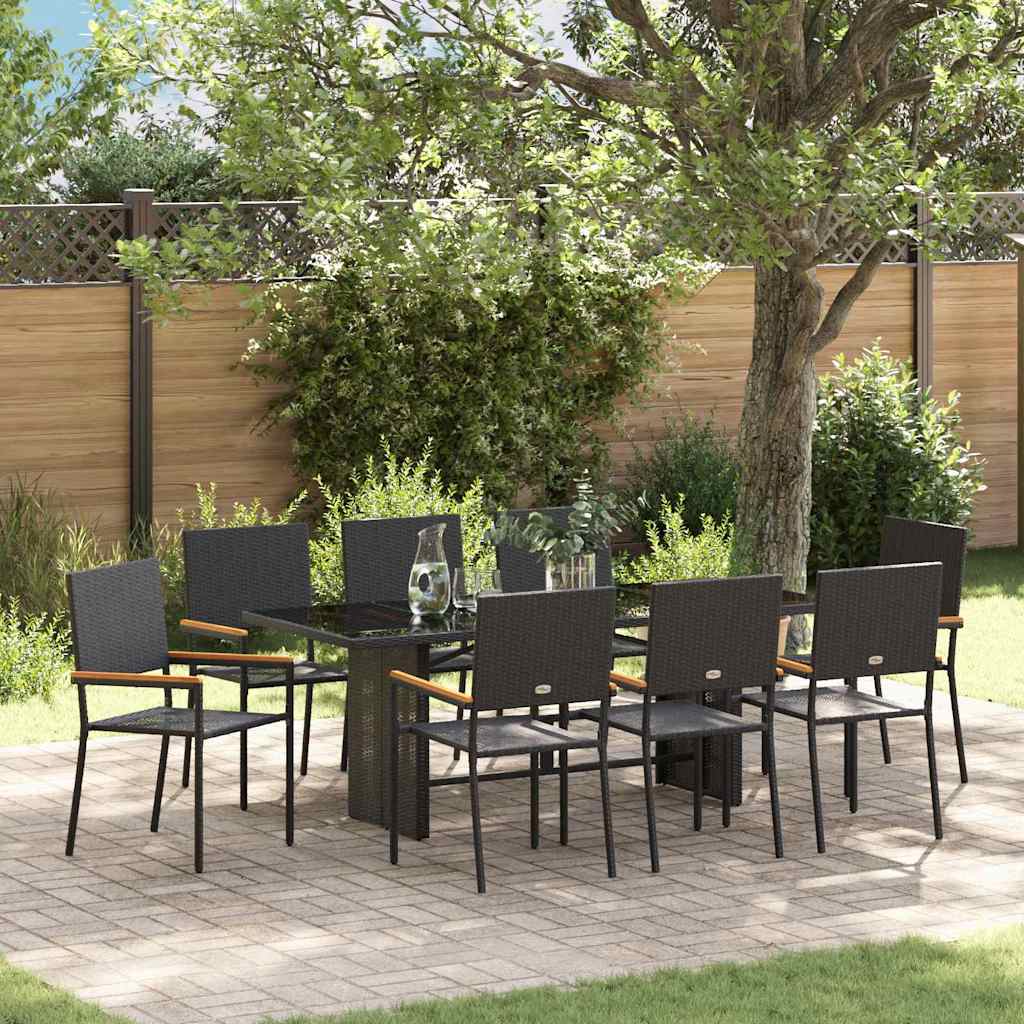 Tuin Eetset 7 Pcs 190 X 80 X 75 Cm Poly Rattan