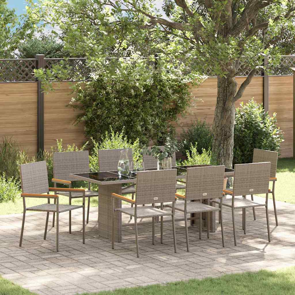 Tuin Eetset 7 Pcs 190 X 80 X 75 Cm Poly Rattan