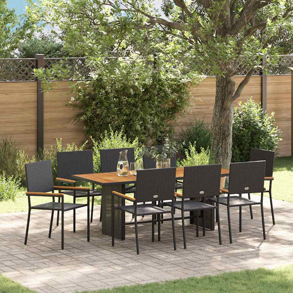 Tuin Eetset 7 Pcs 190 X 80 X 75 Cm Poly Rattan