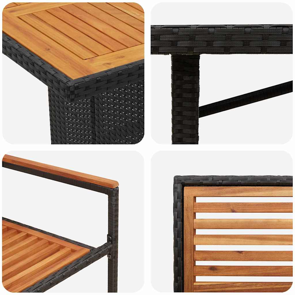 Tuin Eetset 5 Pcs 190 X 80 X 75 Cm Poly Rattan