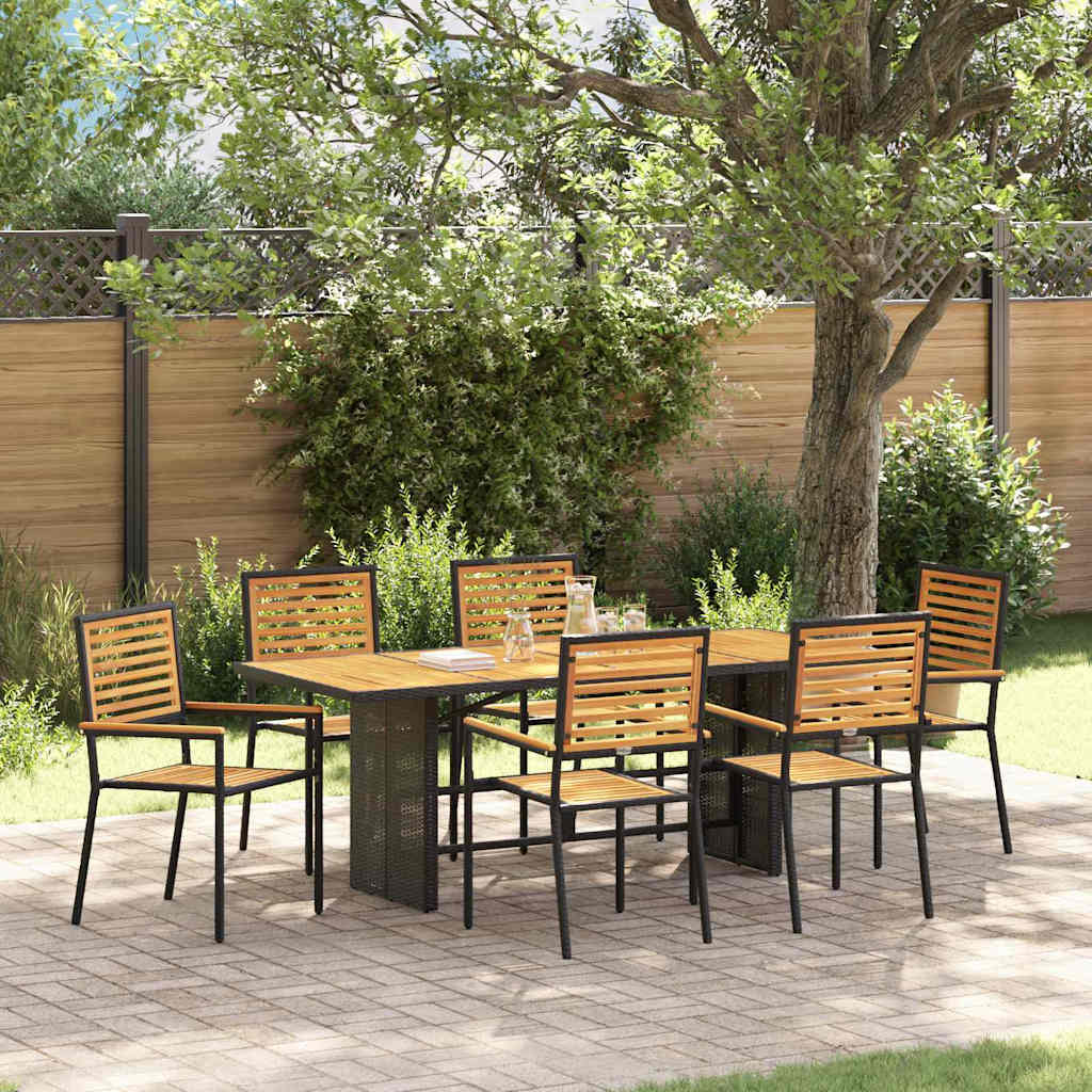 Tuin Eetset 5 Pcs 190 X 80 X 75 Cm Poly Rattan