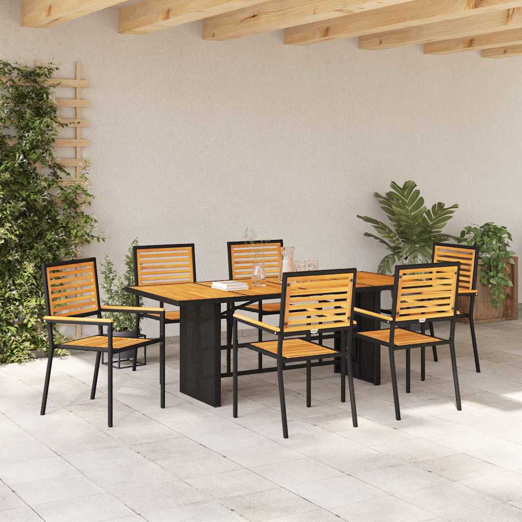 Tuin Eetset 5 Pcs 190 X 80 X 75 Cm Poly Rattan