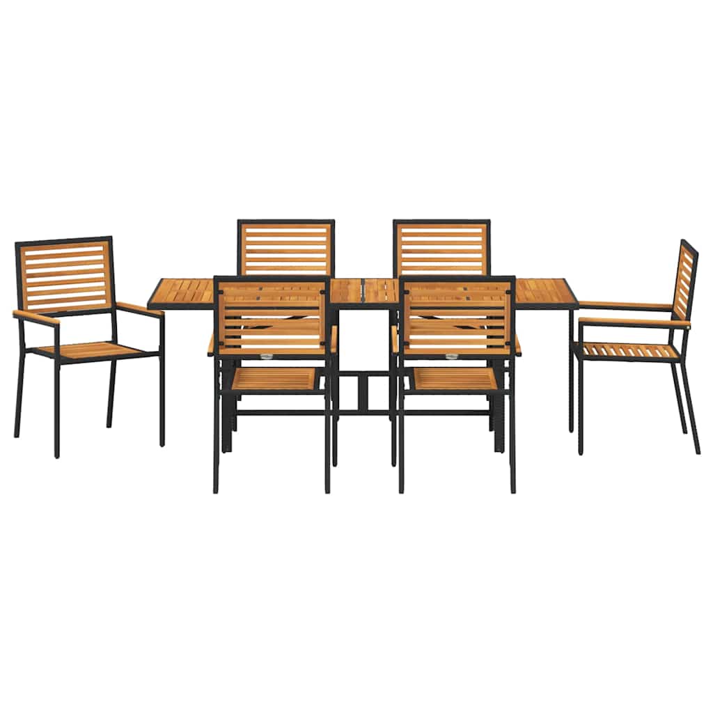 Tuin Eetset 5 Pcs 190 X 80 X 75 Cm Poly Rattan