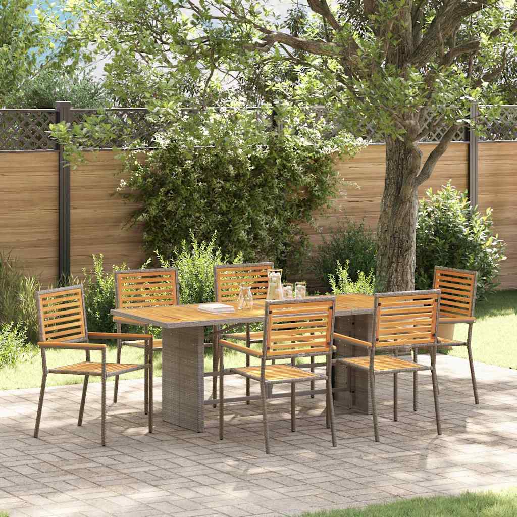 Tuin Eetset 5 Pcs 190 X 80 X 75 Cm Poly Rattan