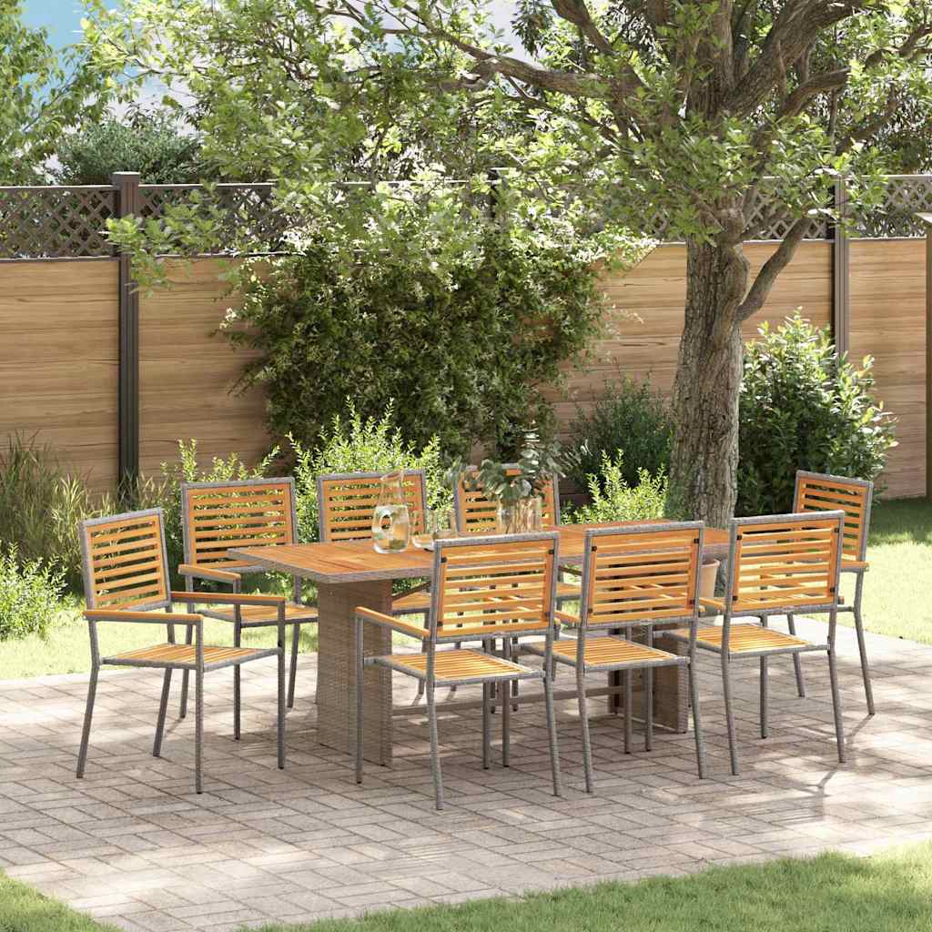 Tuin Eetset 5 Pcs 190 X 80 X 75 Cm Poly Rattan