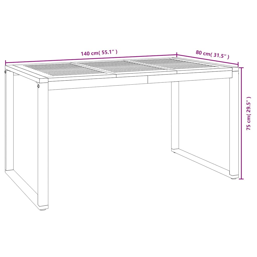 Tuin Eetset 5 Pcs En Hout 140 X 80 X 75 Cm Poly Rattan