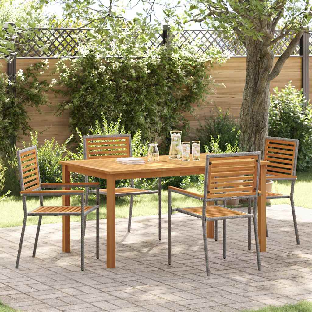 Tuin Eetset 5 Pcs Poly Riet