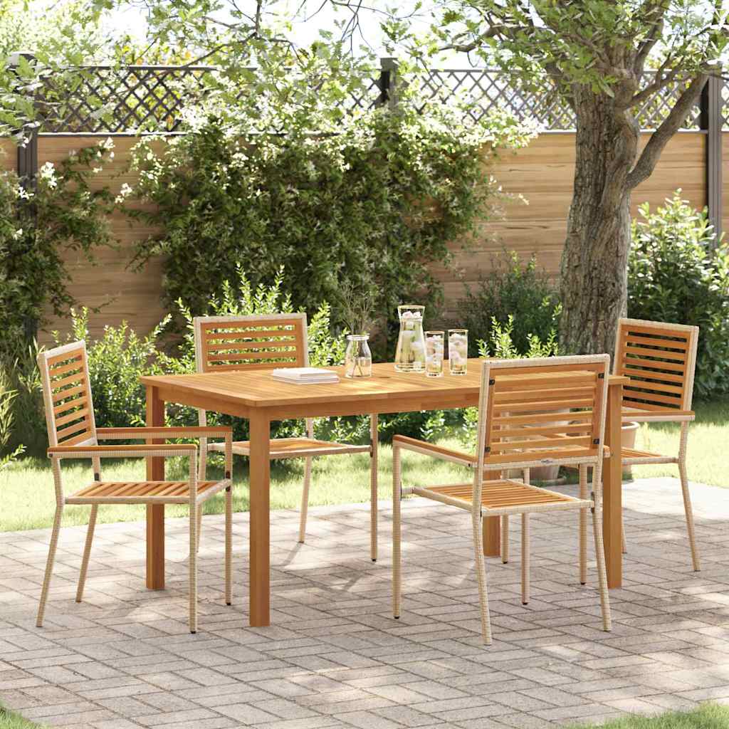 Tuin Eetset 5 Pcs Poly Riet