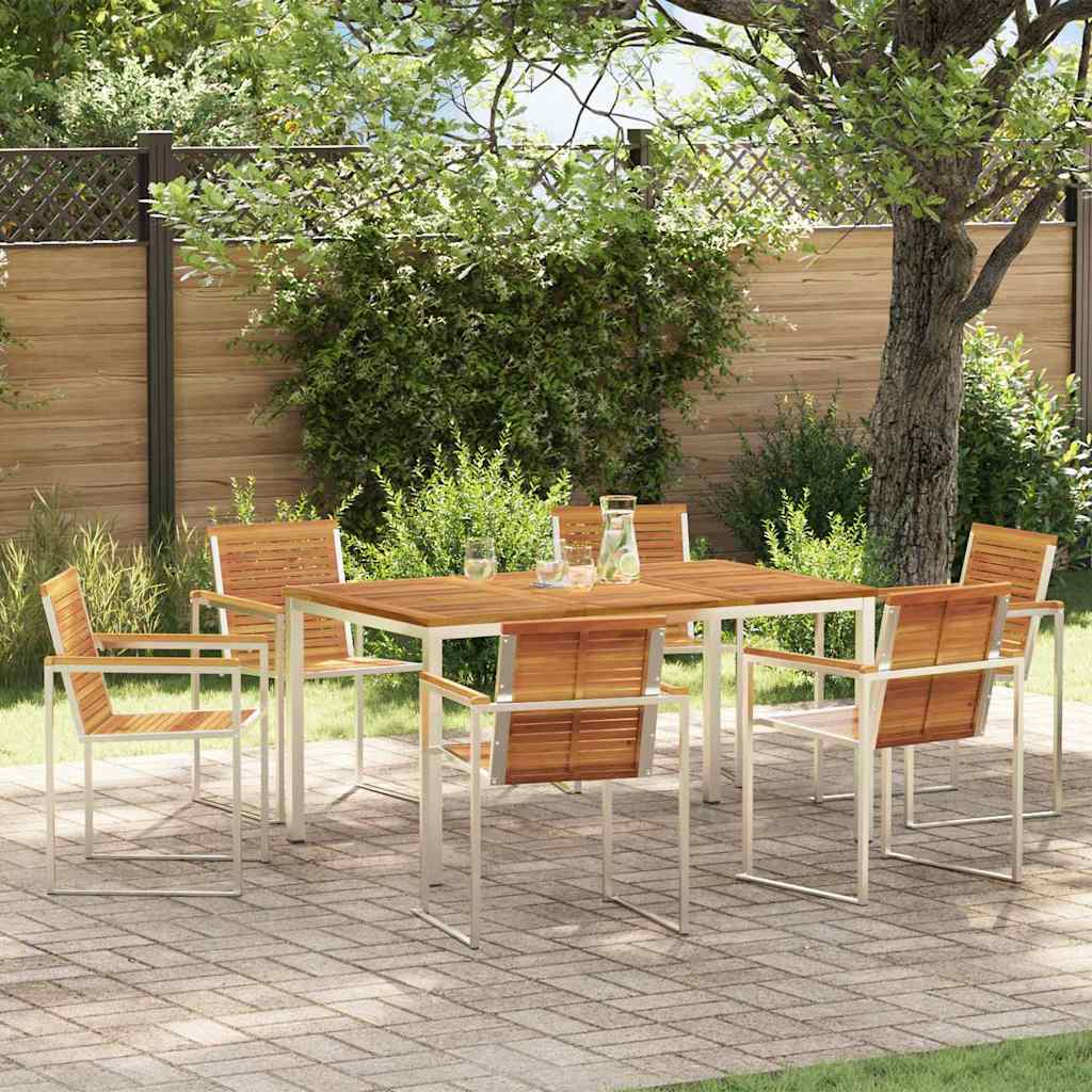 Tuin Eetset 5 Pcs Massief Hout Acacia