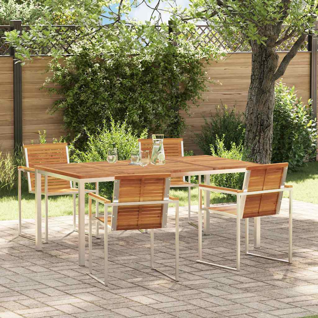 Tuin Eetset 5 Pcs Massief Hout Acacia