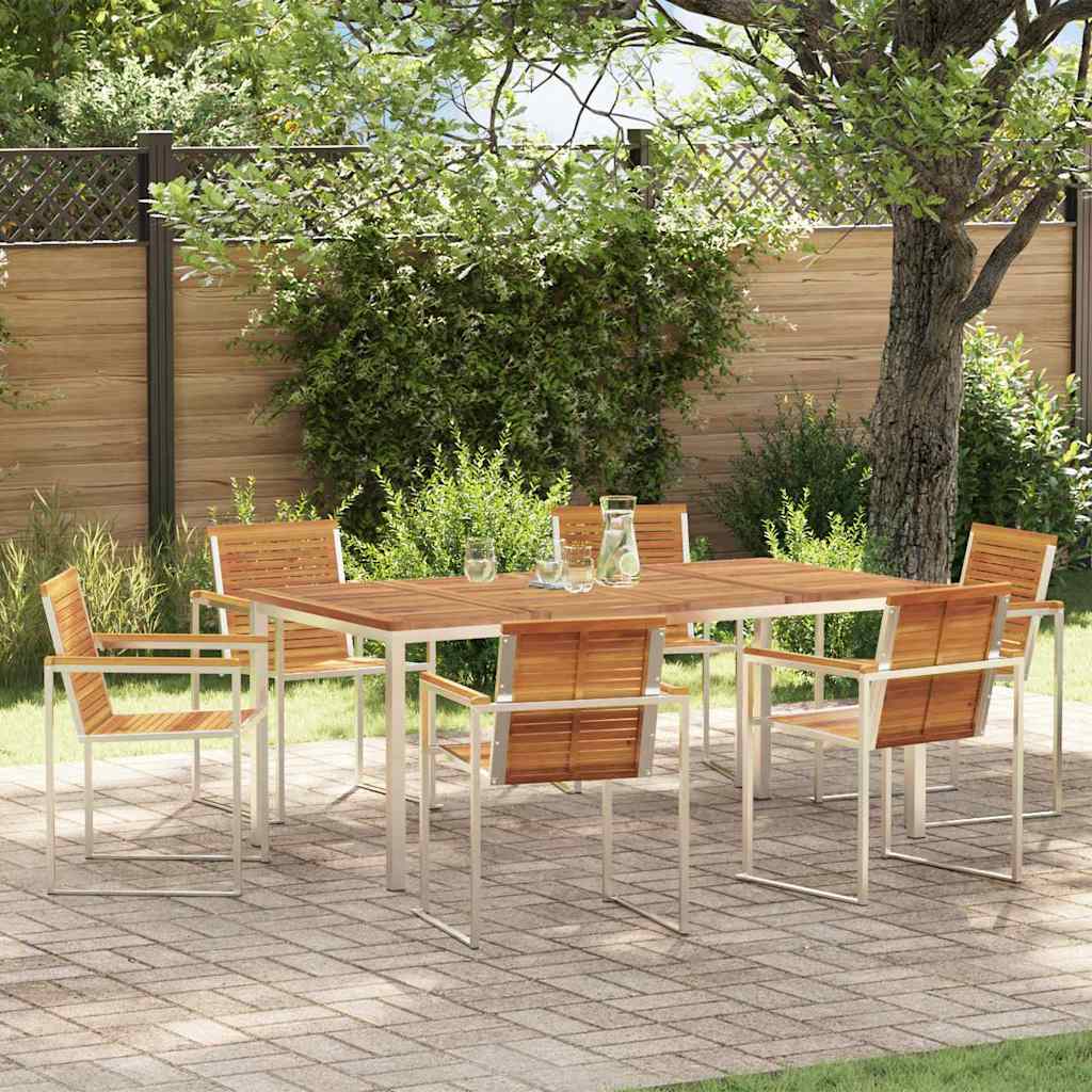 Tuin Eetset 5 Pcs Massief Hout Acacia