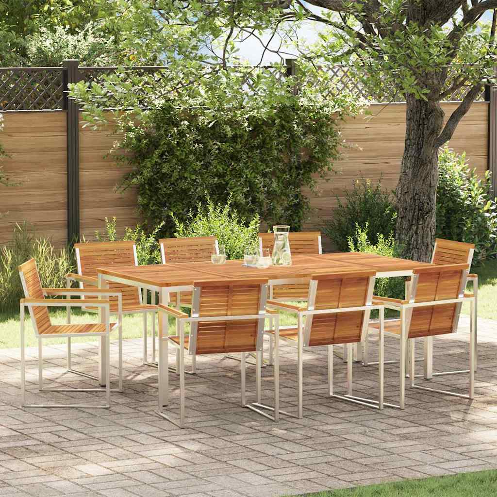 Tuin Eetset 5 Pcs Massief Hout Acacia