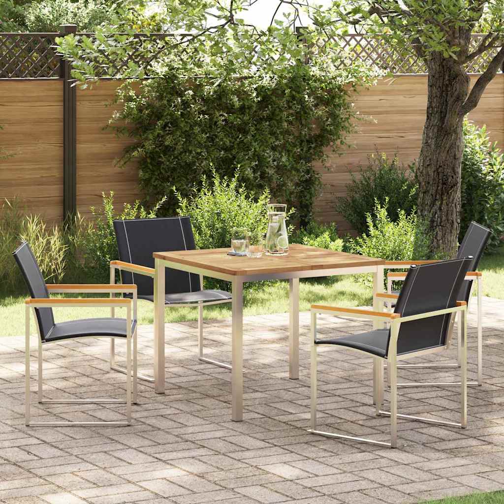 Tuin Eetset 5 Pcs Massief Hout Acacia