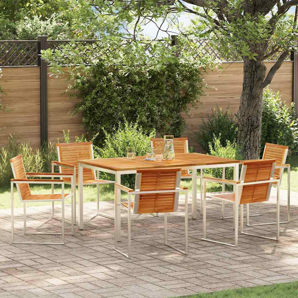 Tuin Eetset 5 Pcs Massief Hout Acacia