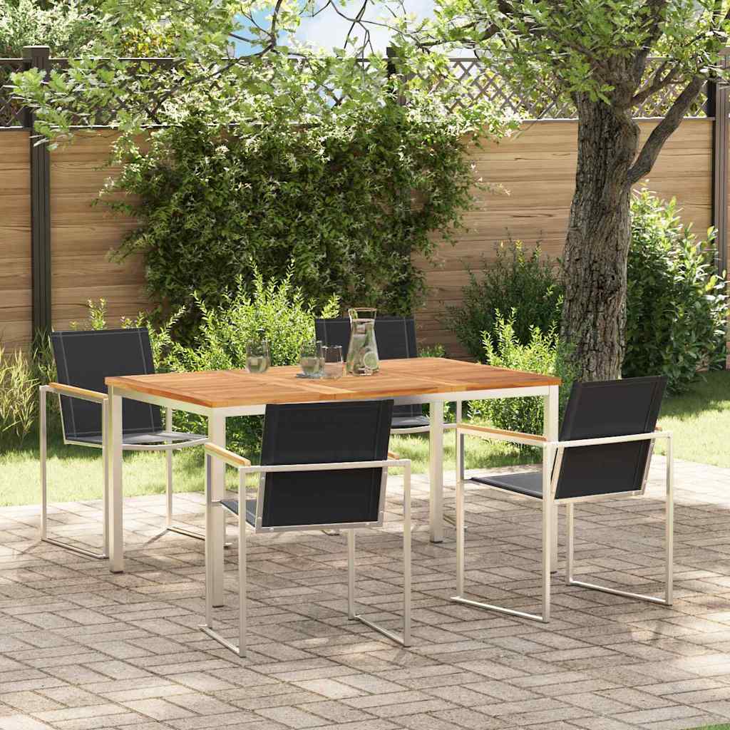 Tuin Eetset 5 Pcs Massief Hout Acacia