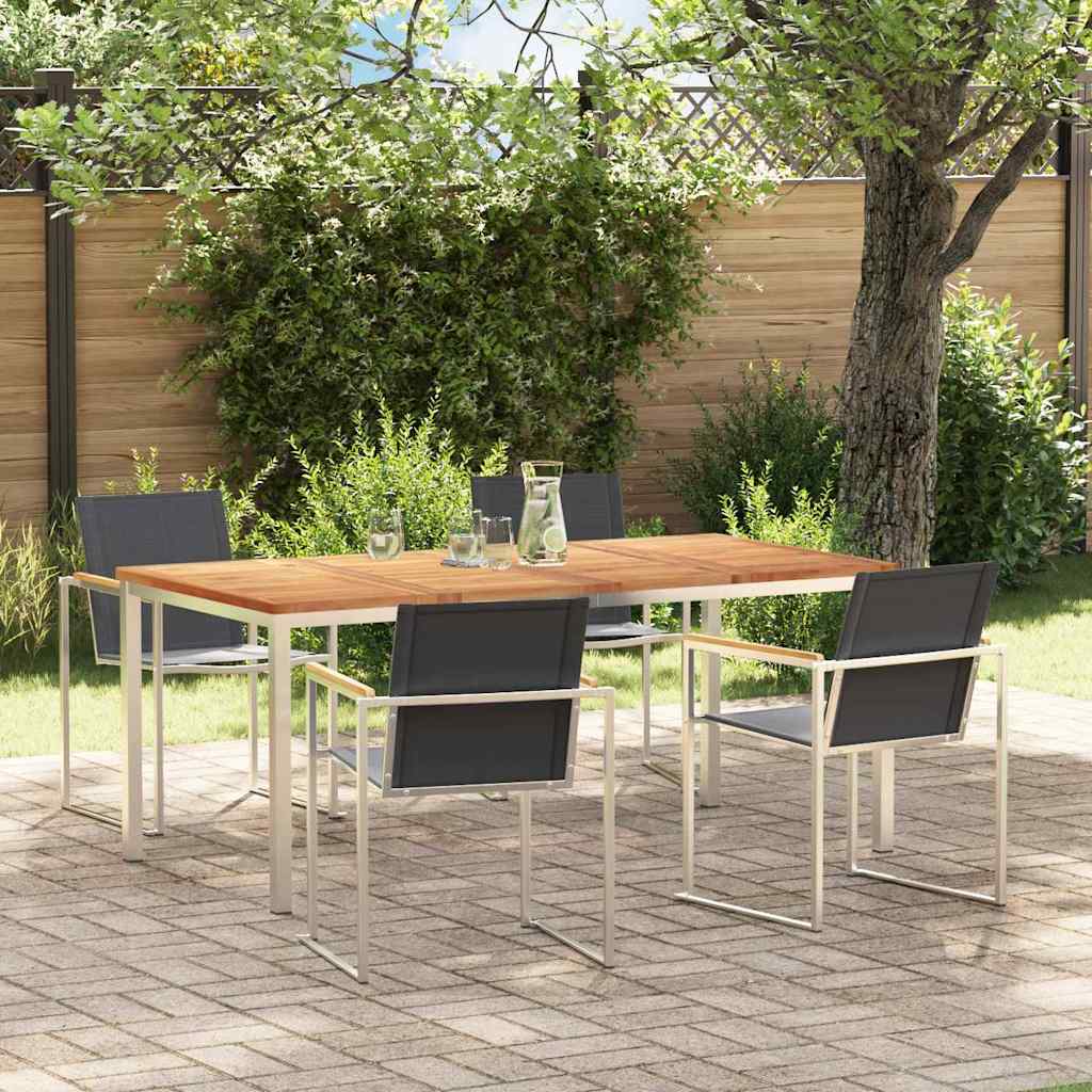 Tuin Eetset 5 Pcs Massief Hout Acacia