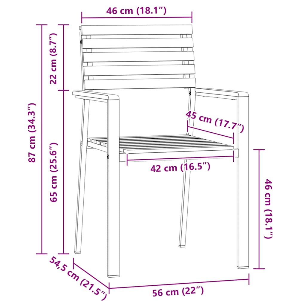 Tuin Eetset 3 Pcs Bruin