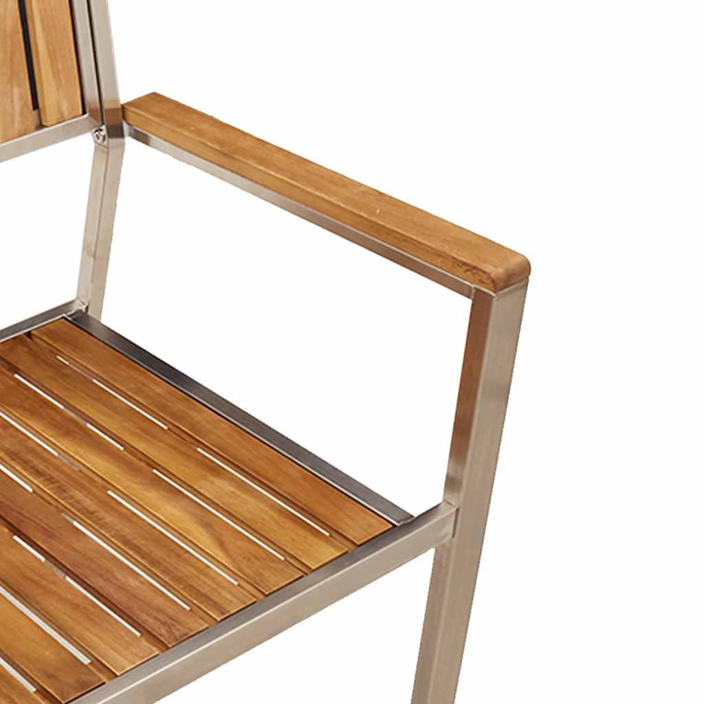 Tuin Eetset Met Kussen 3 Pcs Bruin