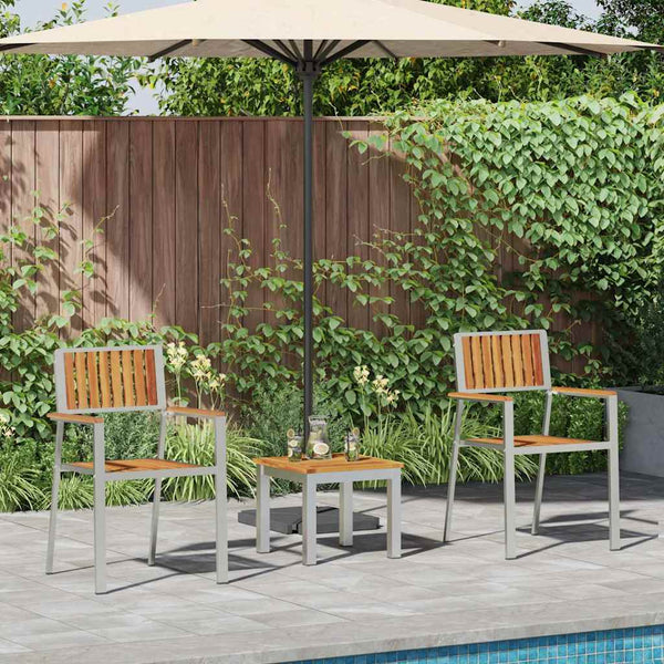 Tuin Eetset Met Kussen 3 Pcs Bruin