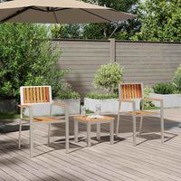 Tuin Eetset Met Kussen 3 Pcs Bruin