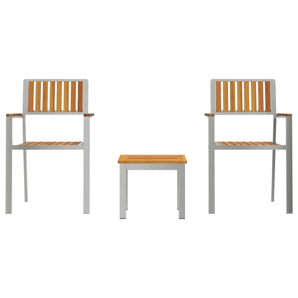 Tuin Eetset Met Kussen 3 Pcs Bruin