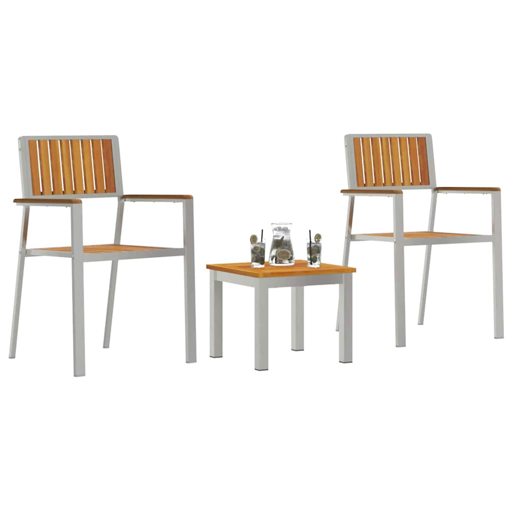 Tuin Eetset Met Kussen 3 Pcs Bruin