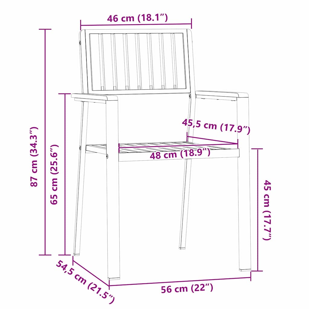 Tuin Eetset Met Kussen 3 Pcs Bruin