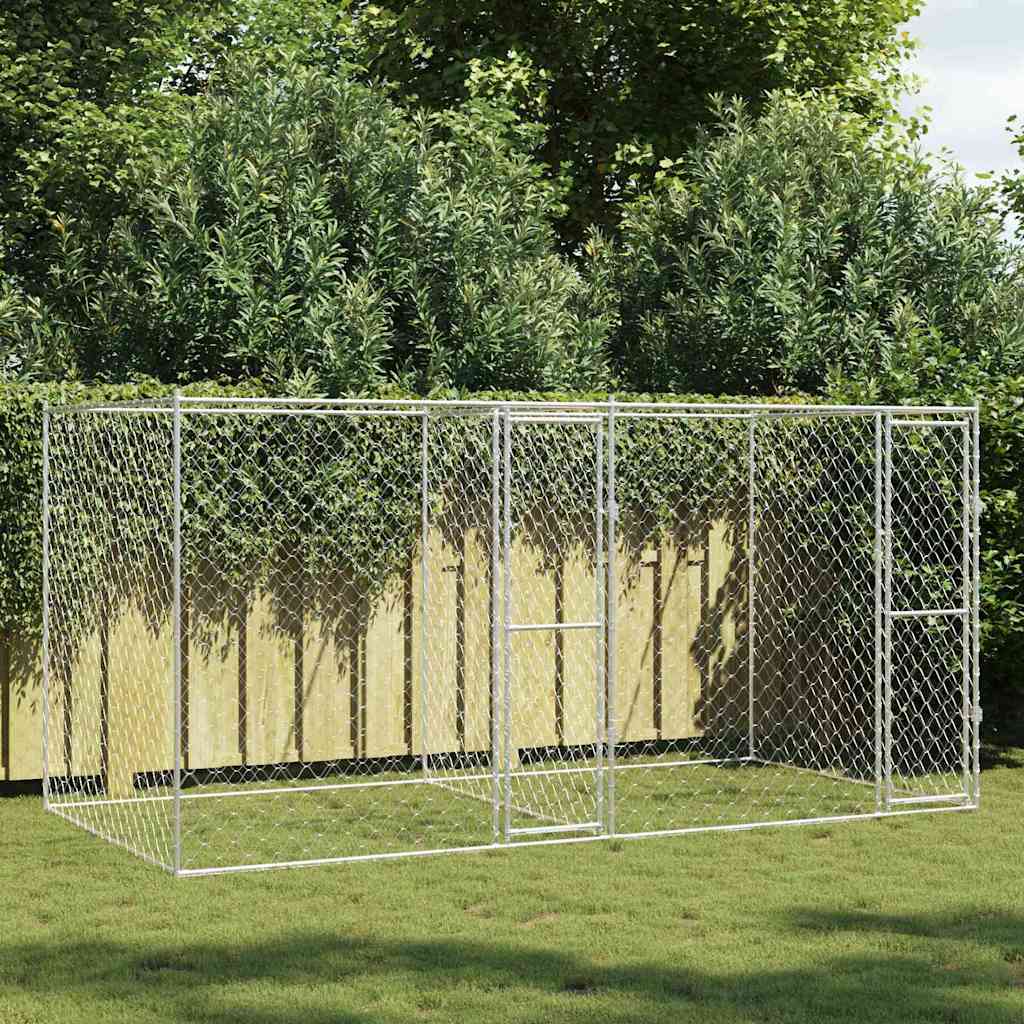 Hondenbench Zilver 200 X 200 X 200 Cm Gegalvaniseerd Staal